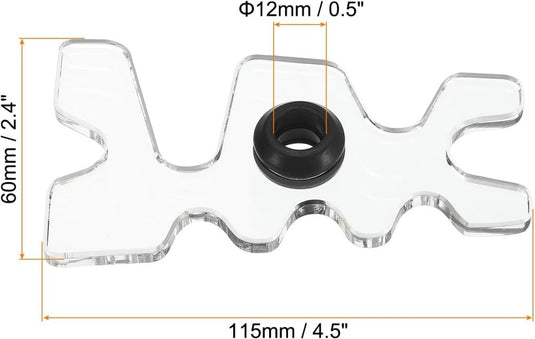 Biljart brugkop 115 x 60 mm van acryl transparant – keu brug – biljart accessoires - happygetfit.com
