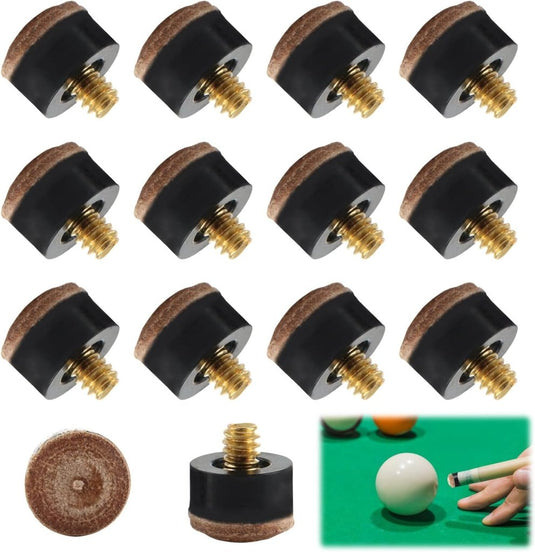 Biljart keu schroeftips 12 mm set van 12 bruin - happygetfit.com