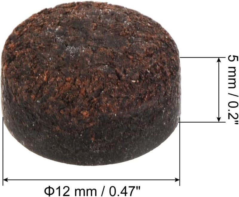 Załaduj obraz do przeglądarki galerii, Biljart keu tips 6 stuks 11 mm van rundleer bruin – vervangende pomeransen – biljart accessoires - happygetfit.com
