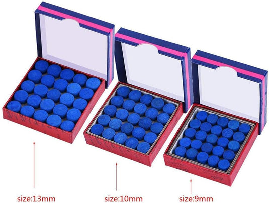 Biljart keutips 13 mm lijm-on set van 50 stuks - happygetfit.com
