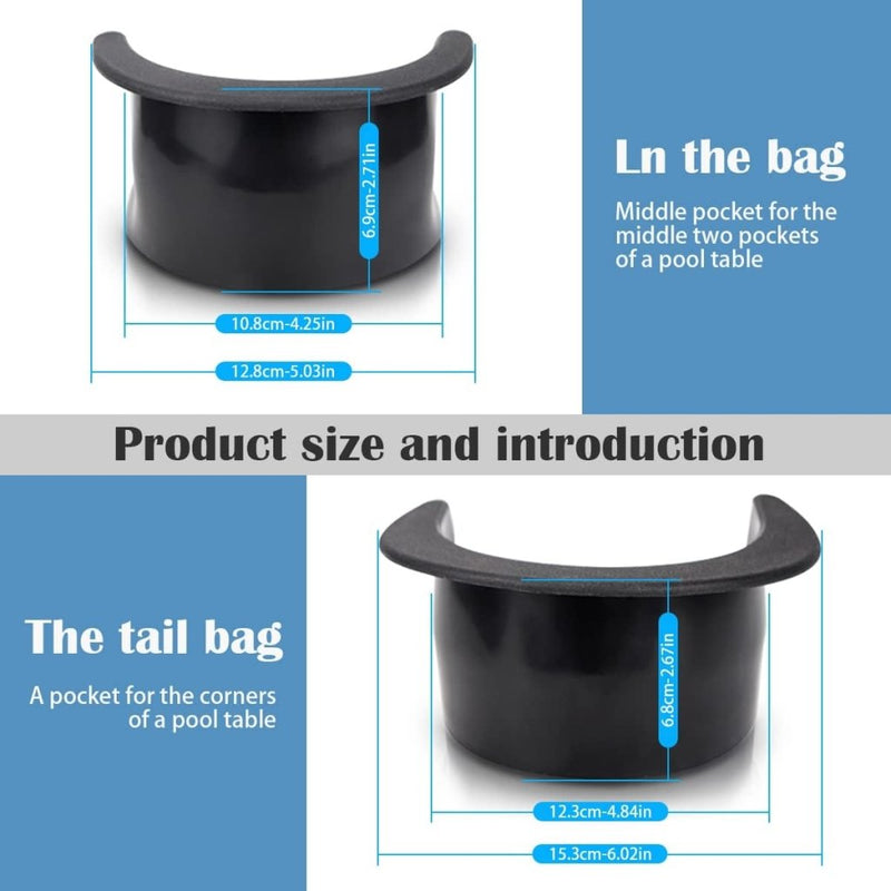 Laden Sie das Bild in Galerie -Viewer, Biljart pocket liners set van 6 zwart - happygetfit.com
