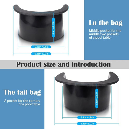 Biljart pocket liners set van 6 zwart - happygetfit.com