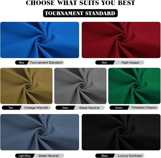 Biljartdoek wolmix voor 7 ft pooltafel zwart - happygetfit.com