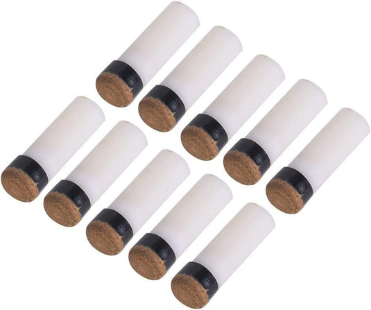 Biljartkeu pomeransen 10 stuks van leer en kunststof voor snooker en pool – keutips – biljartonderdelen - happygetfit.com