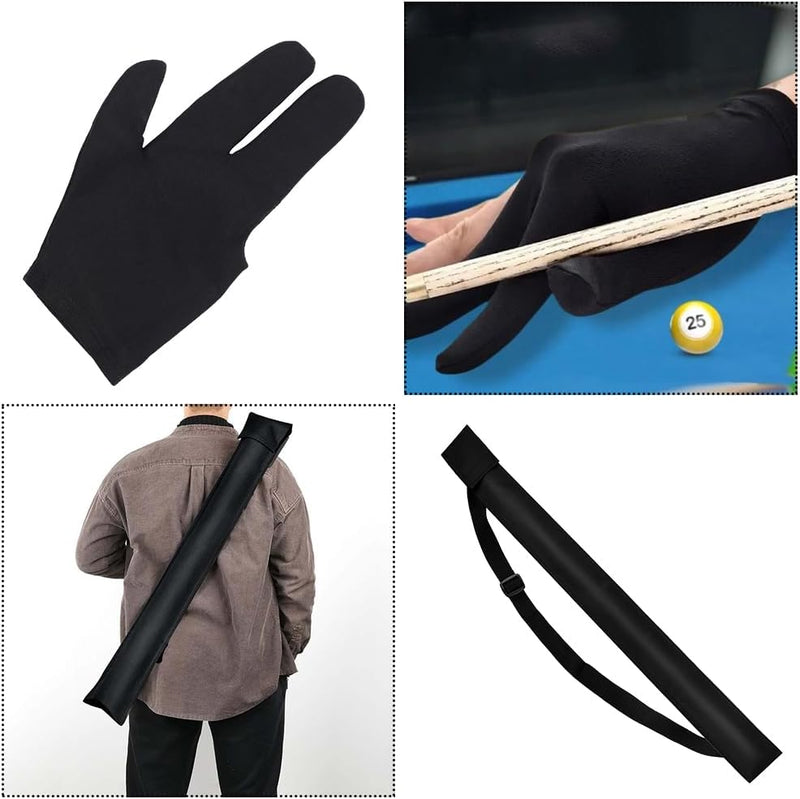 Chargez l'image dans la visionneuse de la galerie, Biljartkeu tas 80 cm zwart met handschoen - happygetfit.com
