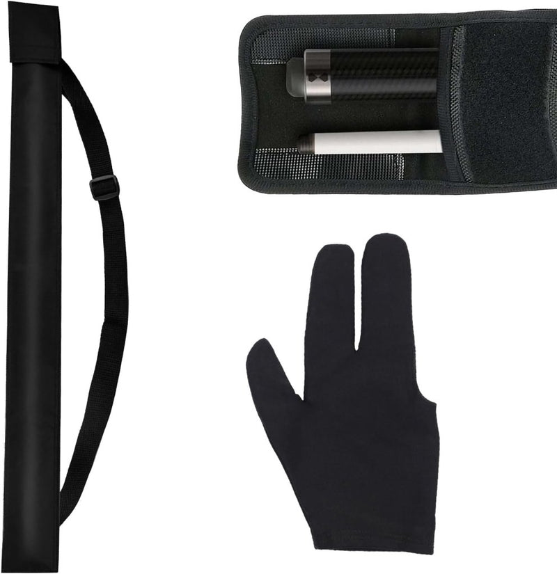 Chargez l'image dans la visionneuse de la galerie, Biljartkeu tas 80 cm zwart met handschoen - happygetfit.com
