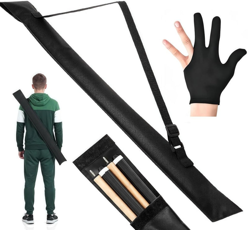 Load image into Gallery viewer, Biljartkeu Tas met Handschoen – Cue Bag voor 1-2 Keuen – Voor Poolbiljart &amp; Snooker - happygetfit.com
