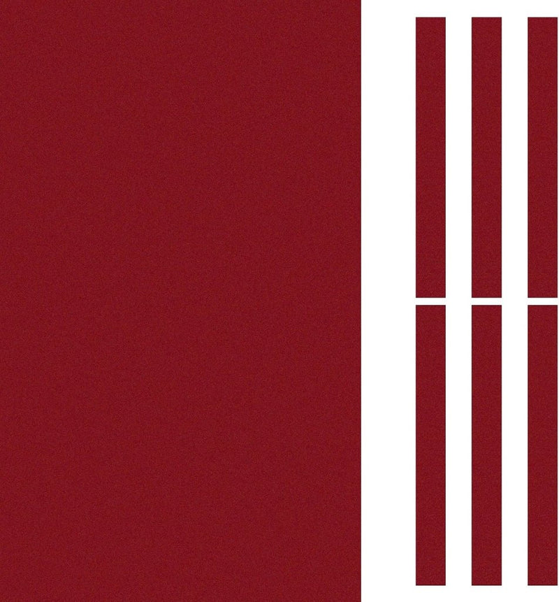 Carica l’immagine nel visualizzatore della galleria, Biljartlaken 9 ft rood met 6 bandenstroken – vervangend biljartdoek – pooltafel accessoires - happygetfit.com
