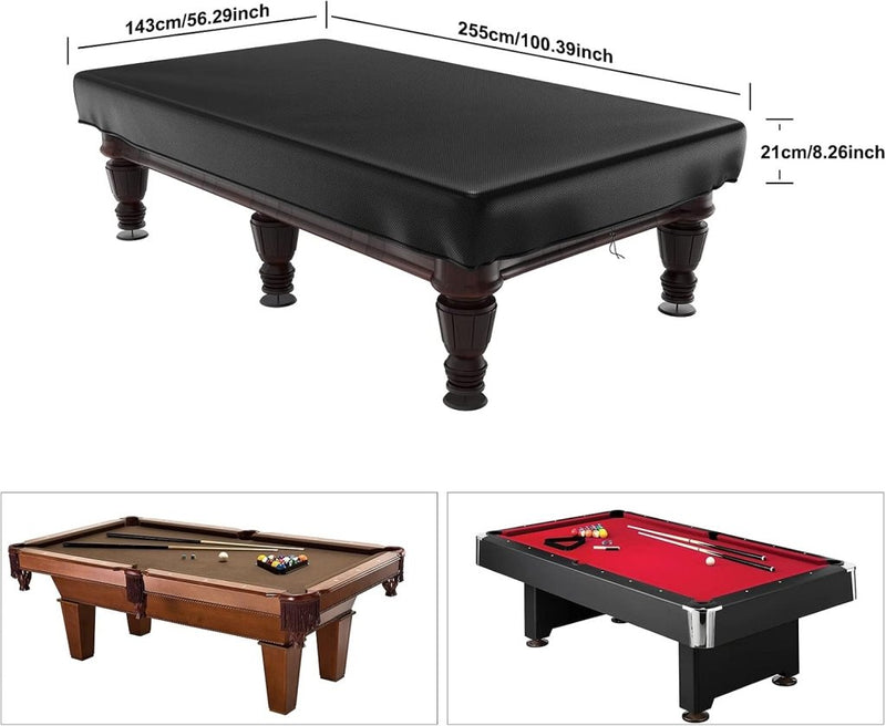 Laad afbeelding in Galerijviewer, Biljarttafel hoes waterdicht zwart 255 x 143 cm - happygetfit.com
