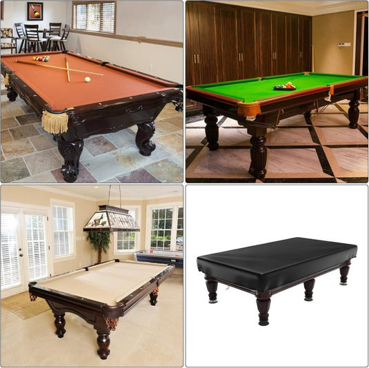 Biljarttafel hoes waterdicht zwart 255 x 143 cm - happygetfit.com