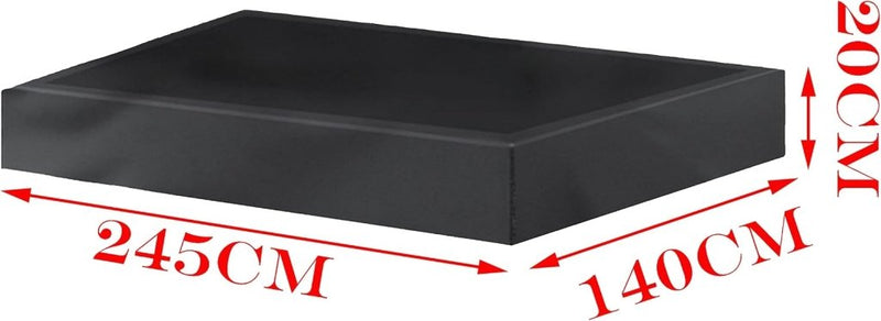 Laad afbeelding in Galerijviewer, Biljarttafel hoes zwart 245 x 140 x 20 cm - happygetfit.com
