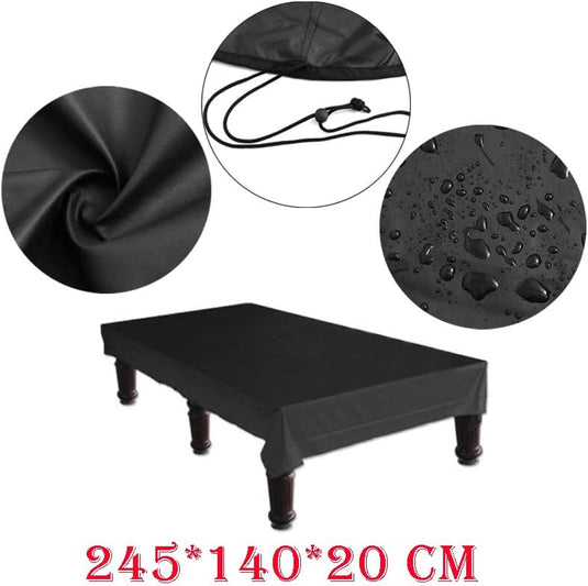 Biljarttafel hoes zwart 245 x 140 x 20 cm - happygetfit.com