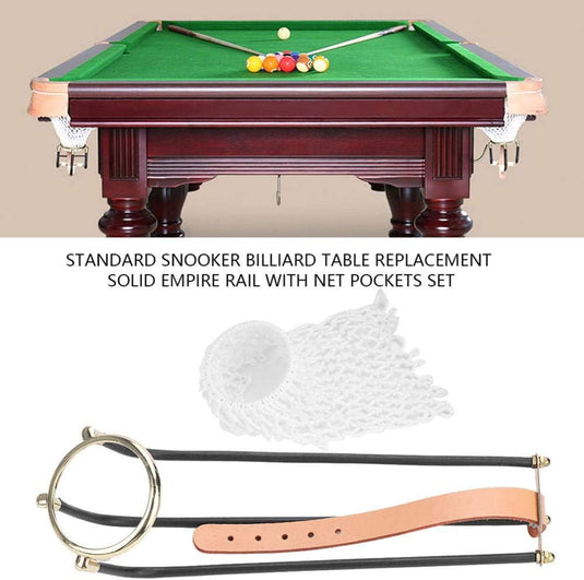 Biljarttafel pocket rails set van 6 met netten - happygetfit.com