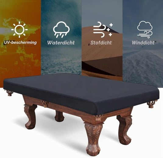 Biljarttafelhoes 7 ft 233 x 132 x 20 cm waterdicht zwart – pooltafel afdekhoes – biljart accessoires - happygetfit.com