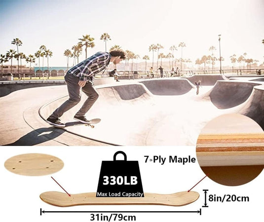 Blanco skateboard decks set van 2 hout 80 cm - happygetfit.com