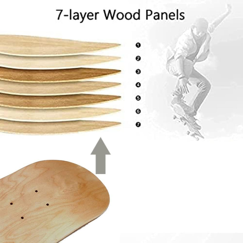 Load image into Gallery viewer, Blanco skateboard decks set van 2 hout 80 cm - happygetfit.com
