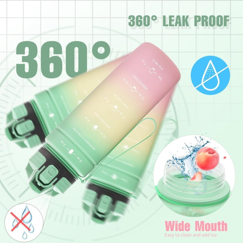 Laad afbeelding in Galerijviewer, 💧 Blijf gehydrateerd met deze BPA - vrije sportfles met tijdmarkering! - happygetfit.com
