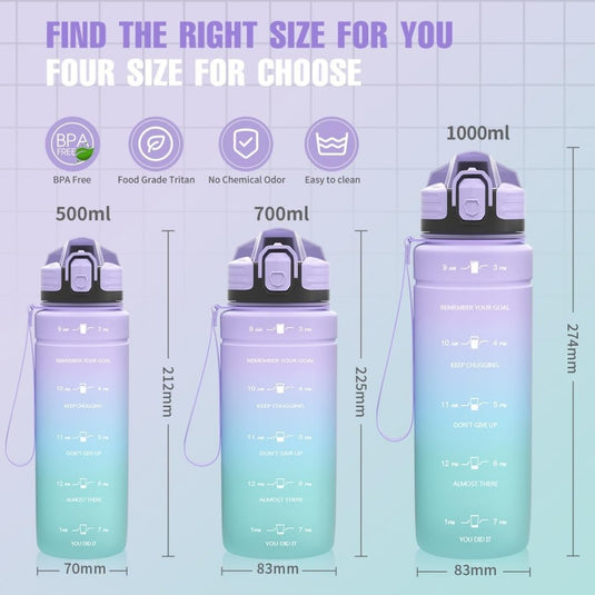 💧 Blijf gehydrateerd met deze BPA - vrije sportfles met tijdmarkering! - happygetfit.com