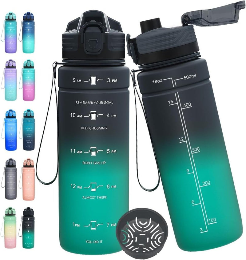 Laad afbeelding in Galerijviewer, 💧 Blijf gehydrateerd met deze BPA - vrije sportfles met tijdmarkering! - happygetfit.com
