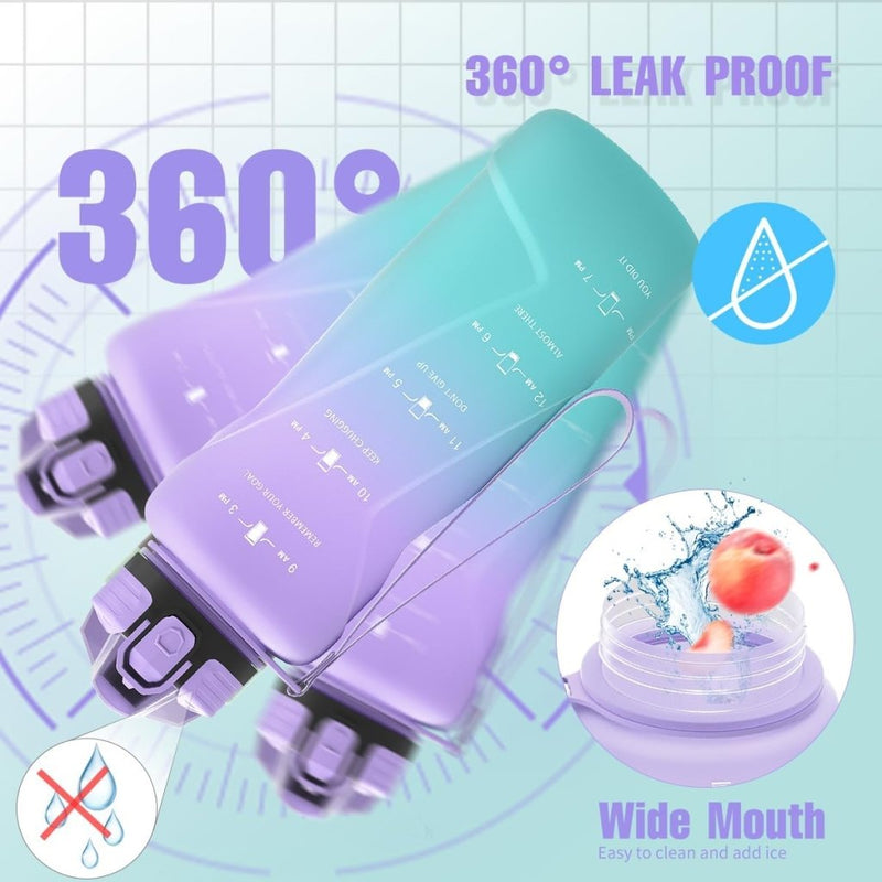 Laad afbeelding in Galerijviewer, 💧 Blijf gehydrateerd met deze BPA - vrije sportfles met tijdmarkering! - happygetfit.com
