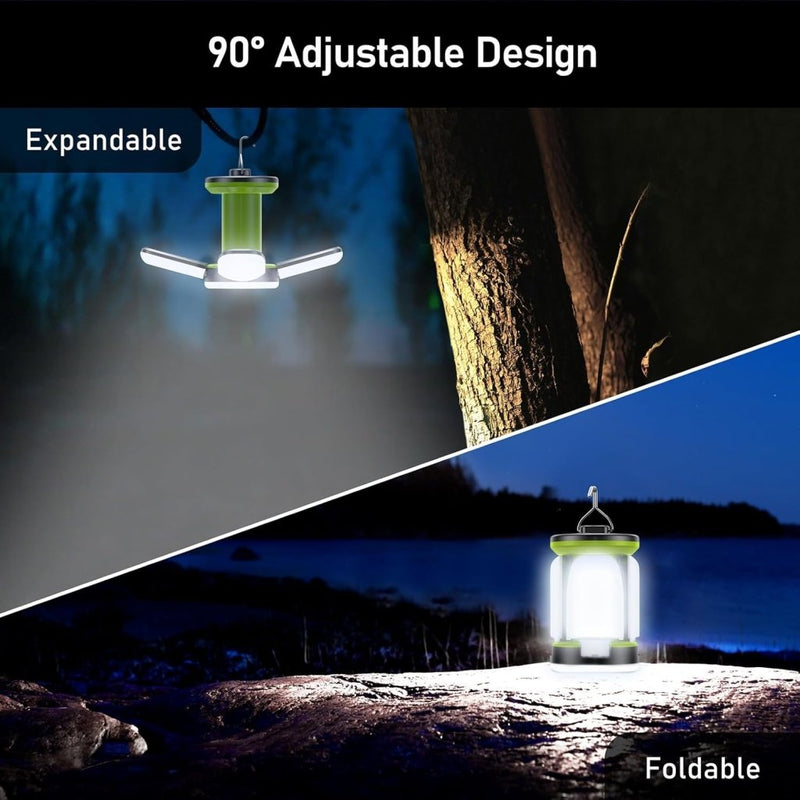 Laad afbeelding in Galerijviewer, Blukar Campinglantaarn Oplaadbaar, Campingverlichting Lamp - 7 Lichtstanden 60 LED Ultraheldere LED-Tentlamp 10+ Uur Batterijduur voor Kamperen, Noodgevallen, Vissen, Wandelen enz. - happygetfit.com
