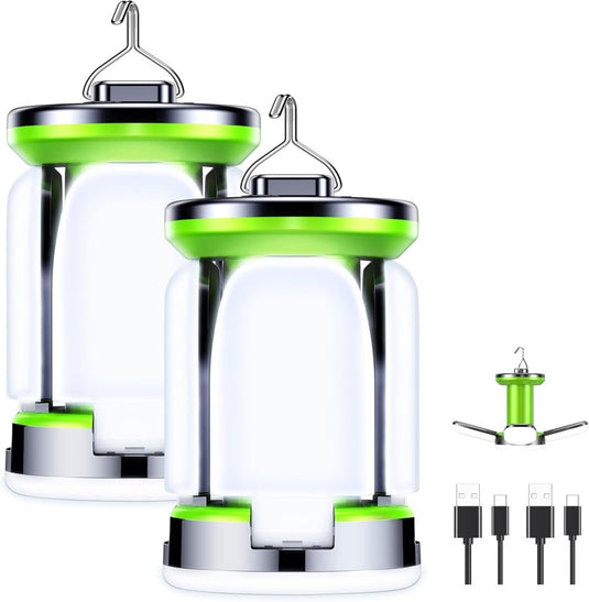 Blukar Campinglantaarn Oplaadbaar, Campingverlichting Lamp - 7 Lichtstanden 60 LED Ultraheldere LED-Tentlamp 10+ Uur Batterijduur voor Kamperen, Noodgevallen, Vissen, Wandelen enz. - happygetfit.com