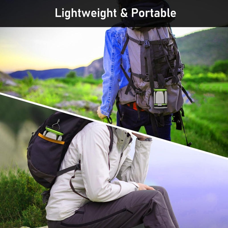 Laad afbeelding in Galerijviewer, Blukar Rechargeable Camping Lantern,Super Bright LED Camping Lights Lamp - 7 Light Modes 60 LEDs Tent Light 10+ Hrs Runtime for Hurricane,Power Outages,Emergency,Home, Camping and More - happygetfit.com
