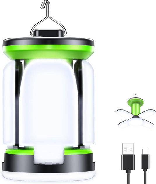 Blukar Rechargeable Camping Lantern,Super Bright LED Camping Lights Lamp - 7 Light Modes 60 LEDs Tent Light 10+ Hrs Runtime for Hurricane,Power Outages,Emergency,Home, Camping and More - happygetfit.com