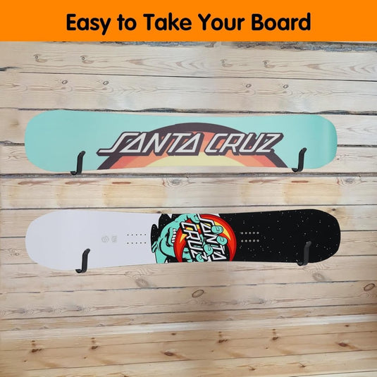 Board wandhouders 4 stuks van metaal zwart – horizontale skateboard snowboard longboard houders - happygetfit.com