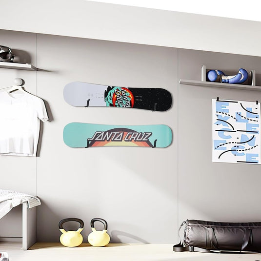 Board wandhouders 4 stuks van metaal zwart – horizontale skateboard snowboard longboard houders - happygetfit.com