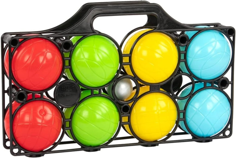 Load image in Gallery Viewer, Boccia spel 9-delig met 8 kunststof ballen van 7 cm inclusief doelbal en draagmand – werpspel – tuinactiviteiten - happygetfit.com

