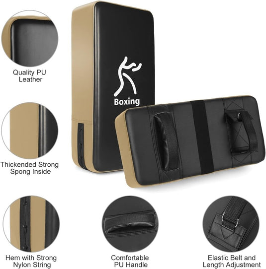 Boks trainingsset met focus pads en trapkussen - happygetfit.com