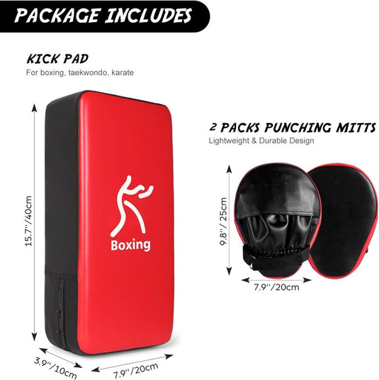 Boks trainingsset met focus pads en trapkussen - happygetfit.com