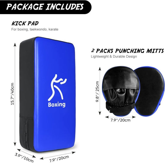 Boks trainingsset met focus pads en trapkussen - happygetfit.com