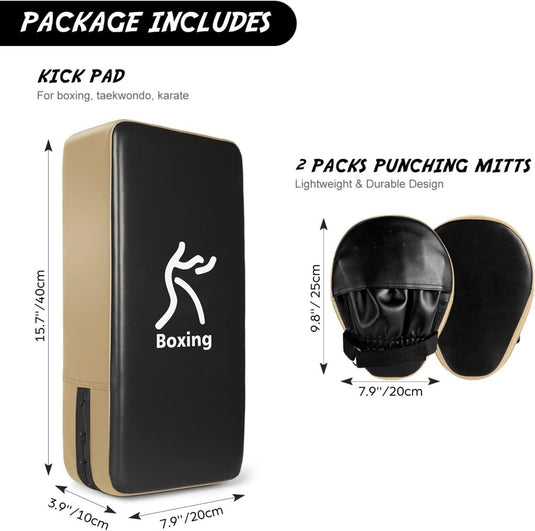 Boks trainingsset met focus pads en trapkussen - happygetfit.com