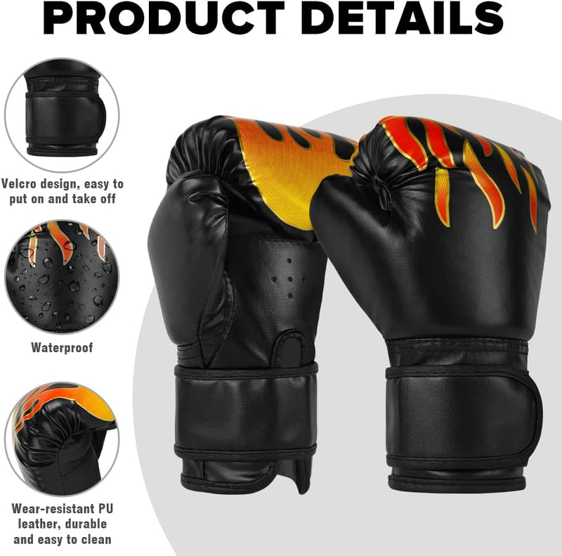 Charger l’image dans la visionneuse de galerie, Bokshandschoenen kinderen 6 oz van kunstleer met schokabsorberende schuimvulling voor boksen en kickboksen – junior bokshandschoenen – vechtsporttraining - happygetfit.com
