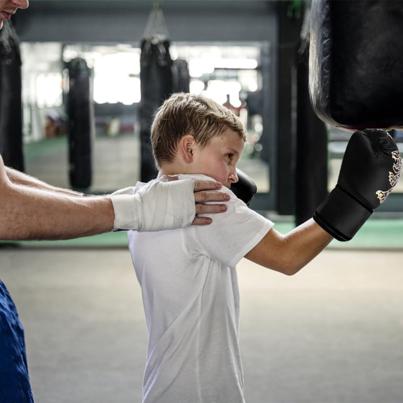Load image into Gallery viewer, Bokshandschoenen voor kinderen, junior sparringhandschoenen, bokshandschoenen, kinderbokshandschoenen, PU bokshandschoenen, junior sparringhandschoenen, leeftijdsgroep 3-12 jaar, bokstraining - happygetfit.com
