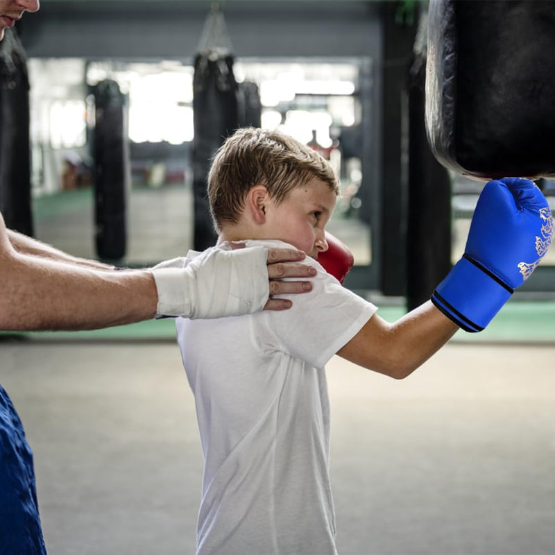 Load image into Gallery viewer, Bokshandschoenen voor kinderen, junior sparringhandschoenen, bokshandschoenen, kinderbokshandschoenen, PU bokshandschoenen, junior sparringhandschoenen, leeftijdsgroep 3-12 jaar, bokstraining - happygetfit.com

