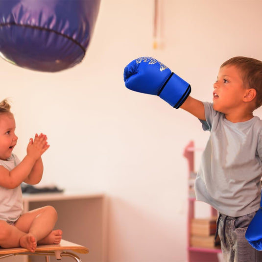 Bokshandschoenen voor kinderen, junior sparringhandschoenen, bokshandschoenen, kinderbokshandschoenen, PU bokshandschoenen, junior sparringhandschoenen, leeftijdsgroep 3-12 jaar, bokstraining - happygetfit.com