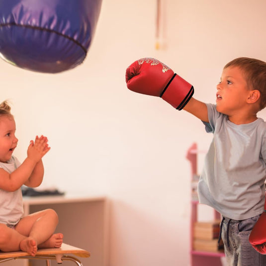 Bokshandschoenen voor kinderen, junior sparringhandschoenen, bokshandschoenen, kinderbokshandschoenen, PU bokshandschoenen, junior sparringhandschoenen, leeftijdsgroep 3-12 jaar, bokstraining - happygetfit.com