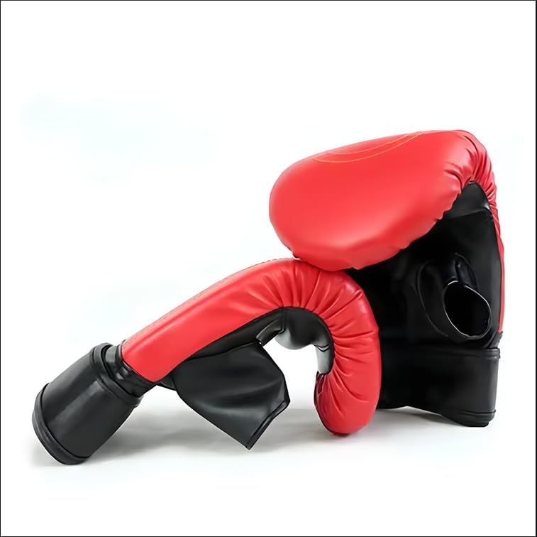 Laad afbeelding in Galerijviewer, Bokshandschoenen voor training rood zwart - happygetfit.com
