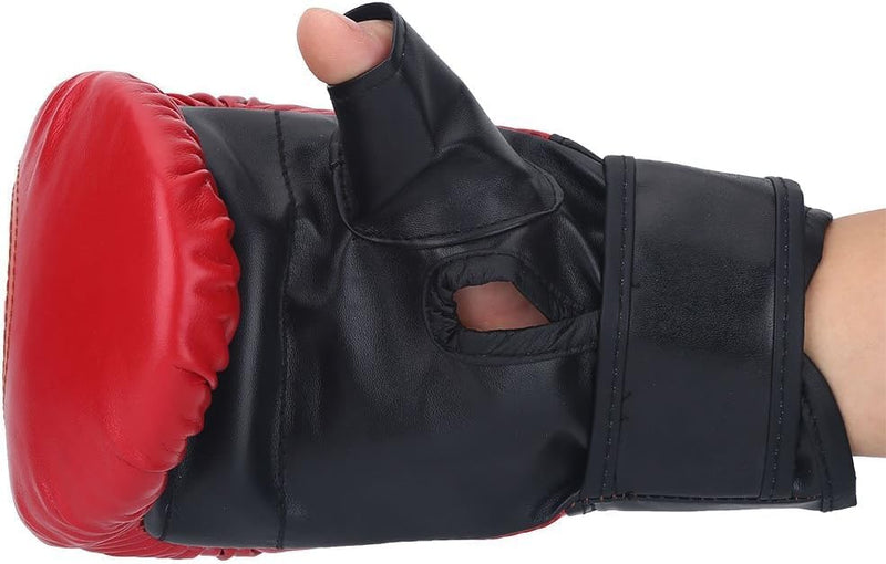 Laad afbeelding in Galerijviewer, Bokshandschoenen voor training rood zwart - happygetfit.com
