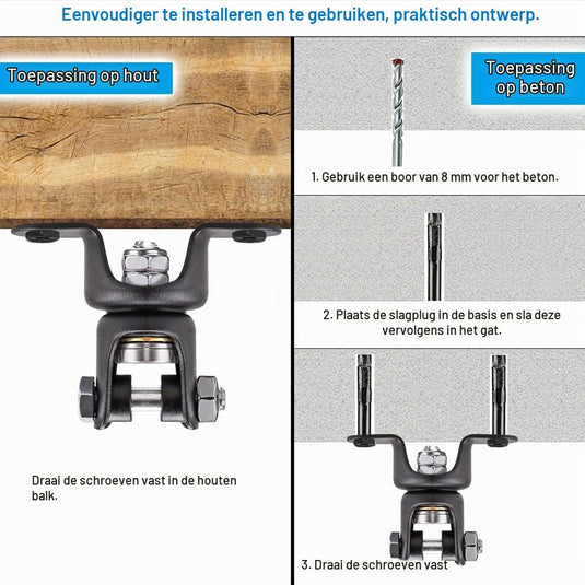 Bokszak ophangset met 360 graden draaibare plafondbeugel en 4 kettingen – bokszakbevestiging – boksaccessoires - happygetfit.com