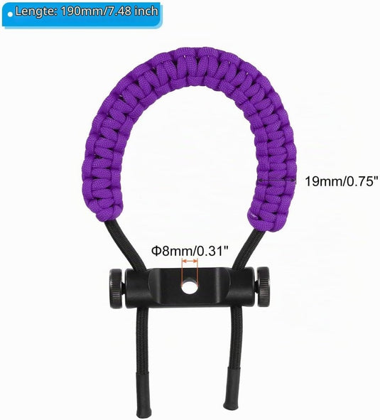 Boogschieten polsriem verstelbaar van nylon – boog polsband – compoundboog accessoires - happygetfit.com