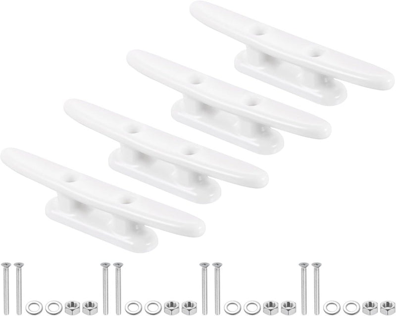 Load image into Gallery viewer, Bootkikkers 4 stuks 100 mm van nylon wit met schroeven – touwklemmen – boot kajak accessoires - happygetfit.com

