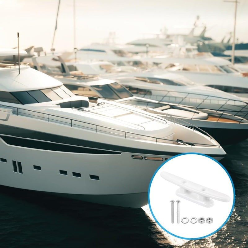 Load image into Gallery viewer, Bootkikkers 4 stuks 100 mm van nylon wit met schroeven – touwklemmen – boot kajak accessoires - happygetfit.com
