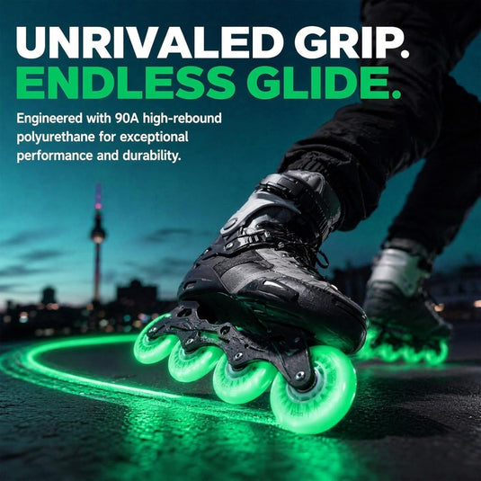 BORDEAG Inline skate-wielen, 80 mm, 8 stuks, inline skate-onderdelen wielen met kogellagers, inline skate-wielen, universele PU-wielen voor alle soorten rolschaatsen - happygetfit.com