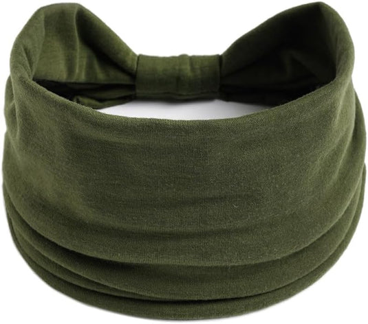 Brede haarbanden dames 4 stuks van elastisch polyester met strikontwerp voor yoga fitness en dagelijks gebruik – tulbandhaarbanden – sporthoofdbanden - happygetfit.com