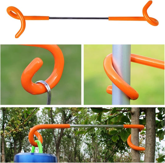 Buachois 3-delige buiten campingtent haak hanger multifunctionele camping lantaarn houder S-vormige lantaarnhaak hanger tweerichtings universele haak voor buiten camping vissen reizen avontuur (rood) - happygetfit.com