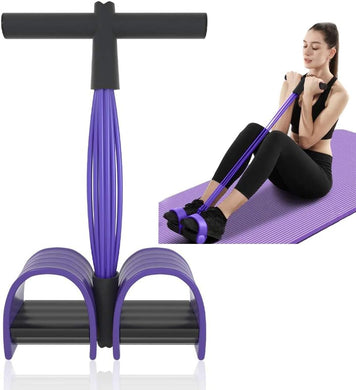 Buiktrainer, sit-up trainingsapparatuur bodybuilding expander full-body trainer voor thuis 6 tubes elastisch trekkoord multifunctionele been-exerciser voor fitness, afvallen, training, yoga - happygetfit.com